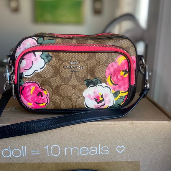 Coach Pink Floral Crossbody Bag - Picture 1 of 9